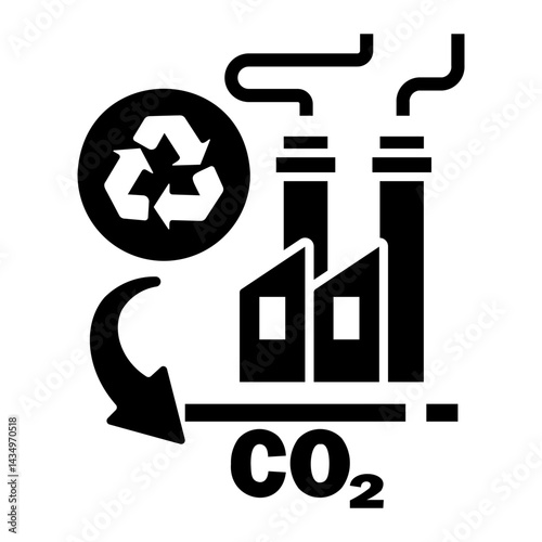 carbon capture Solid icon