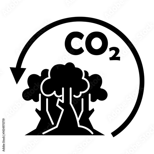 carbon capture Solid icon