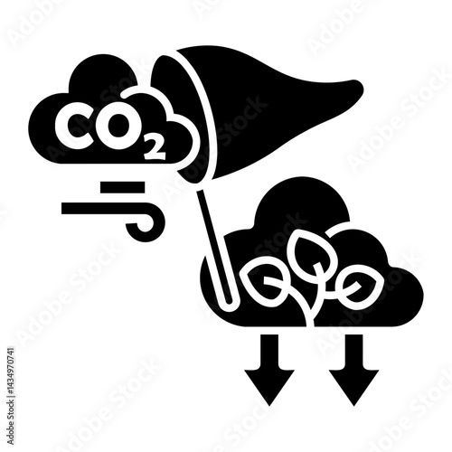 carbon capture Solid icon