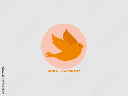 an orange silhouette of a bird in mid flight