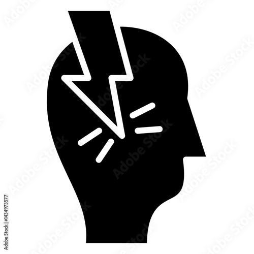 Headeach glyph solid icon