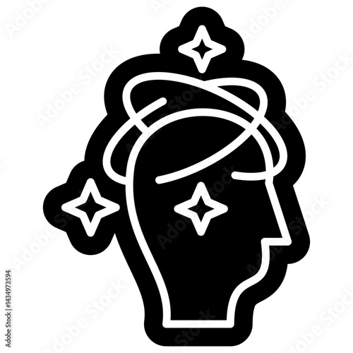 Headeach glyph solid icon