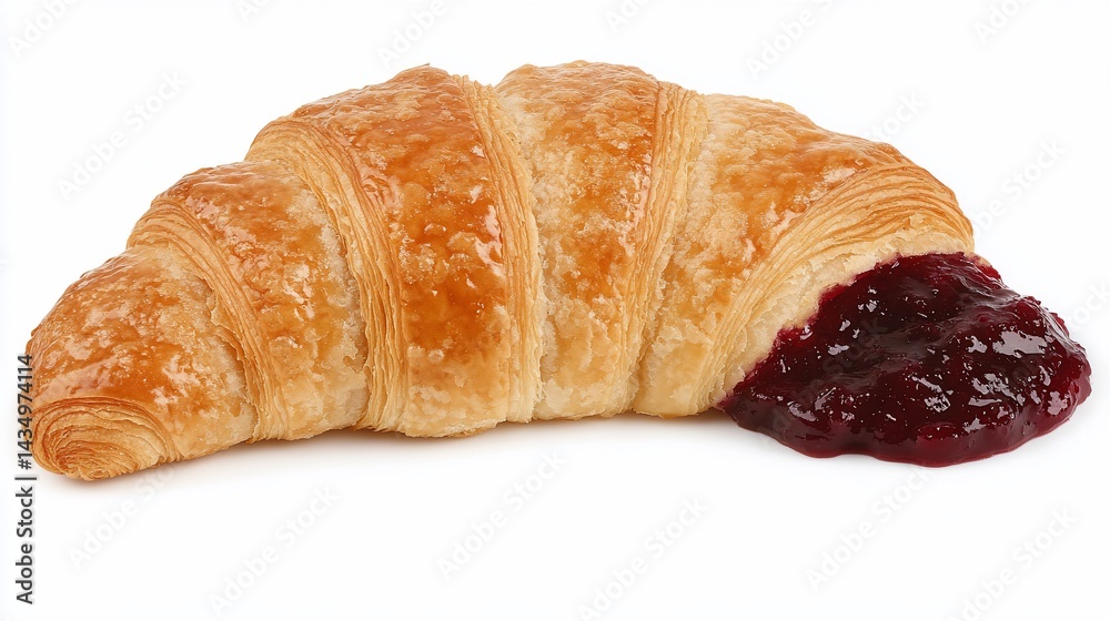 Croissant with jam