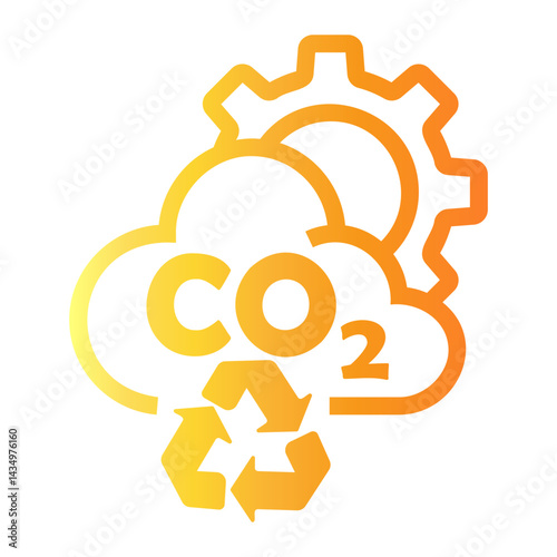 carbon capture Line Gradient Icon