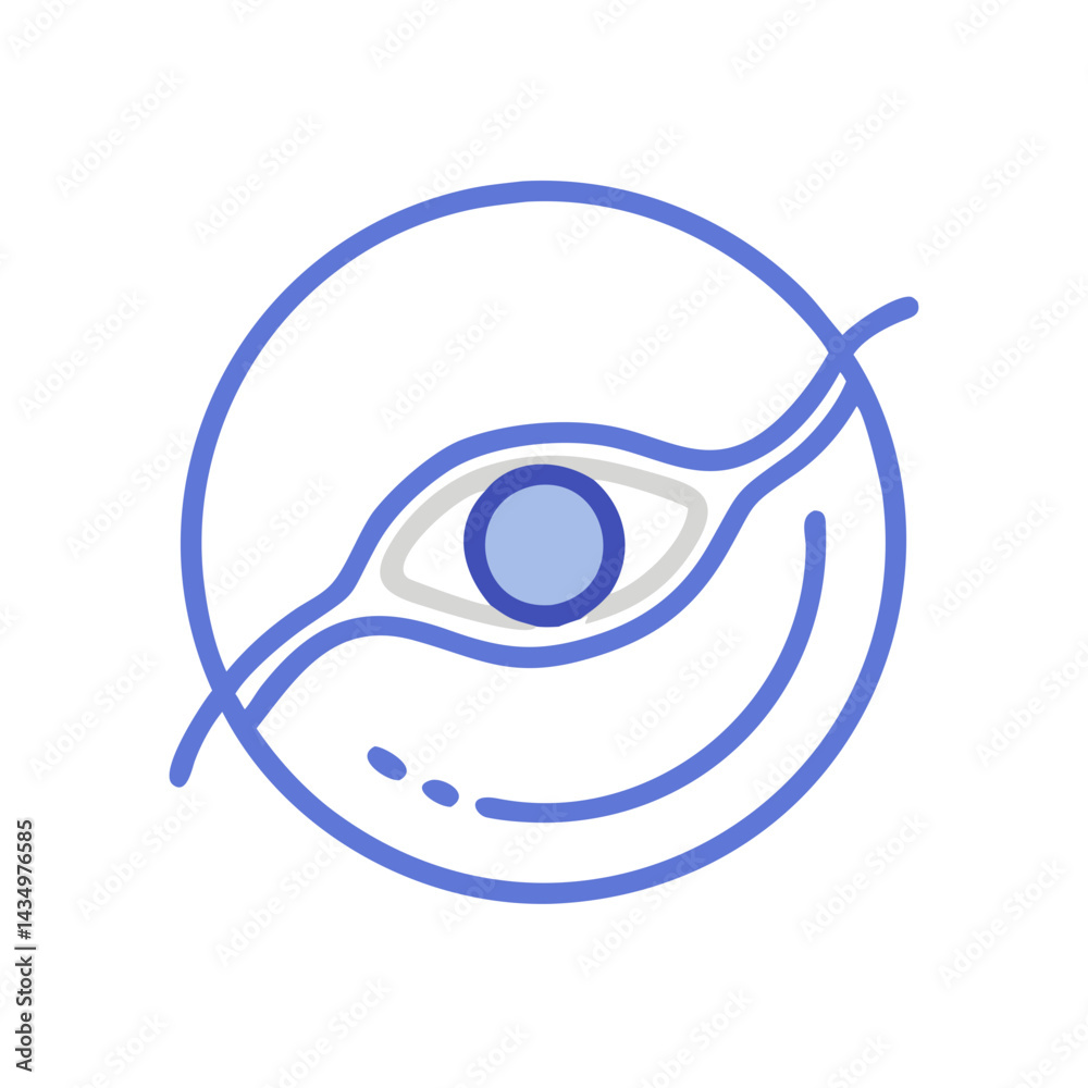 Abstract eye graphic design icon on black background vector Abstract eye graphic design icon on black background vector
