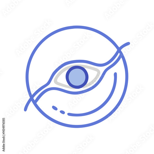 Abstract eye graphic design icon on black background vector