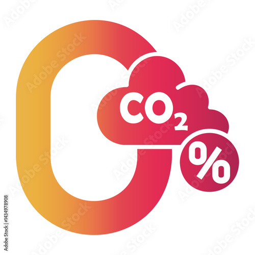 carbon capture Gradient icon