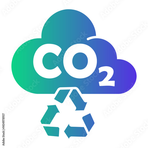 carbon dioxide Gradient icon