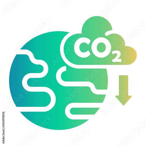 carbon dioxide Gradient icon