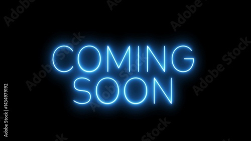 Coming soon neon sign. Neon sign Coming soon. Coming soon logo animation.