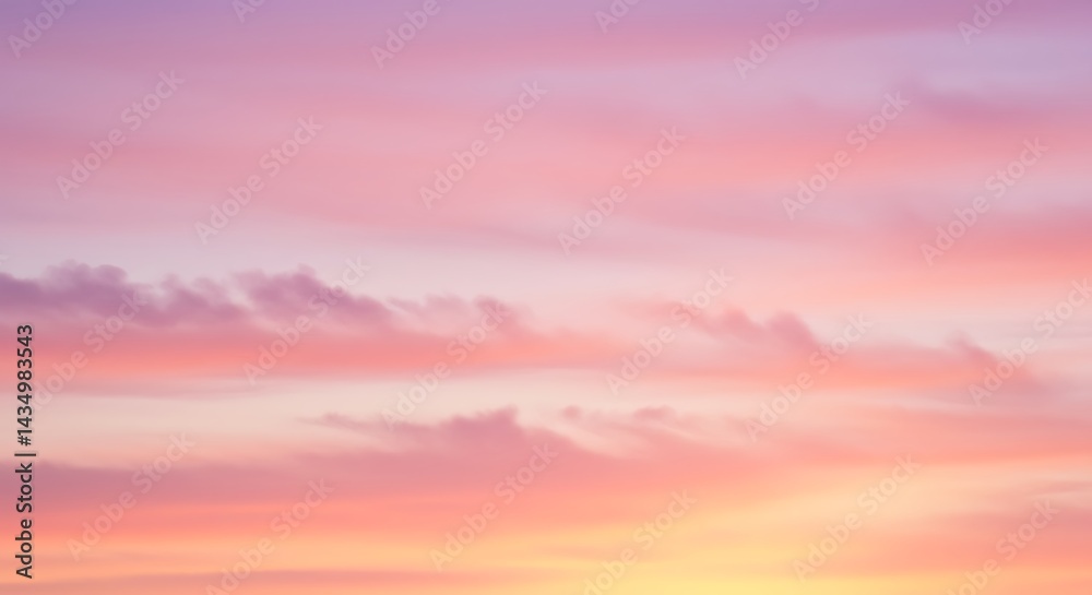 Fototapeta premium Pastel Hues of Evening Sky AI Generated