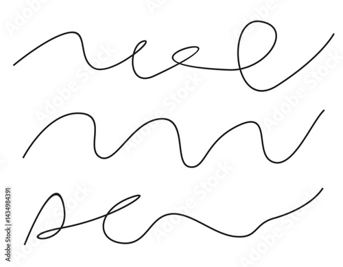 wavy line mono color vector design