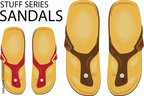 illustratiion vector of sandals or slipper