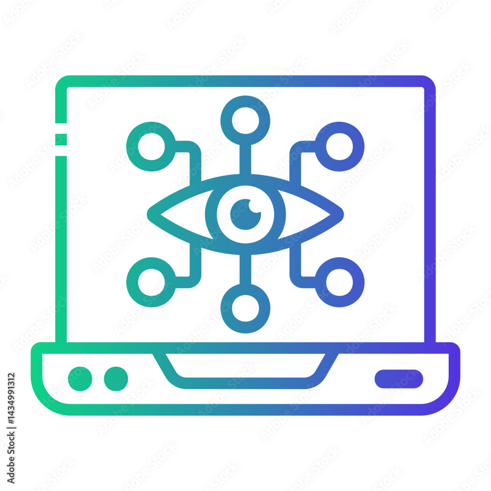 supervision Line Gradient Icon supervision Line Gradient Icon