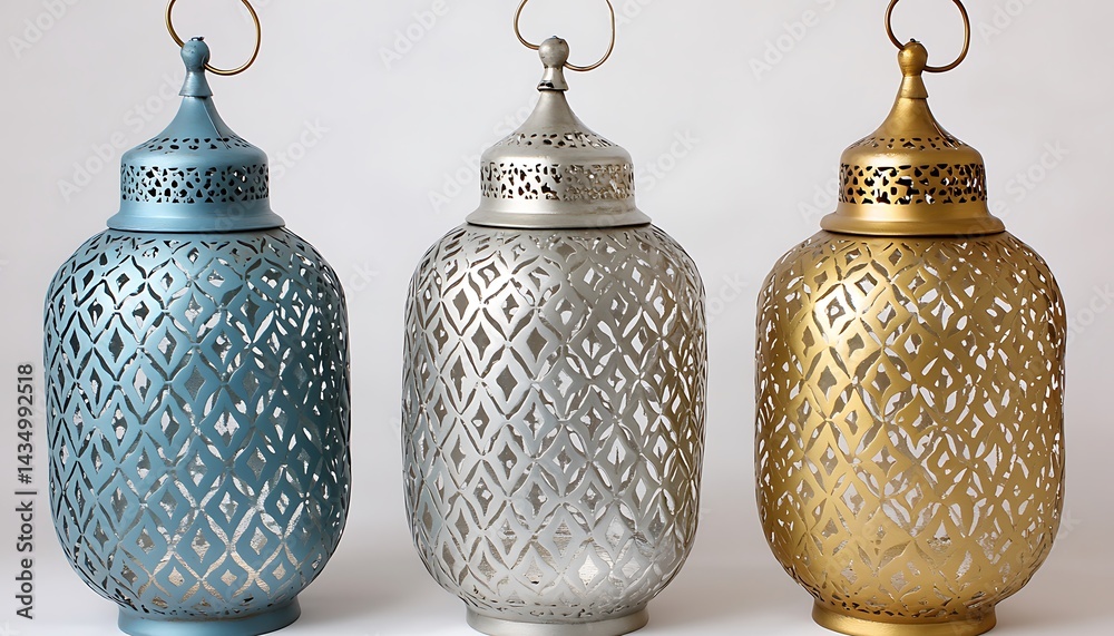 Decorative lanterns displayed in studio