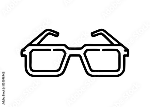 Icon of glasses. Simple line drawing.