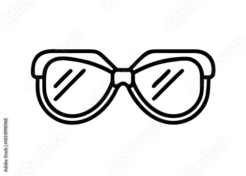 Icon of glasses. Simple line drawing.