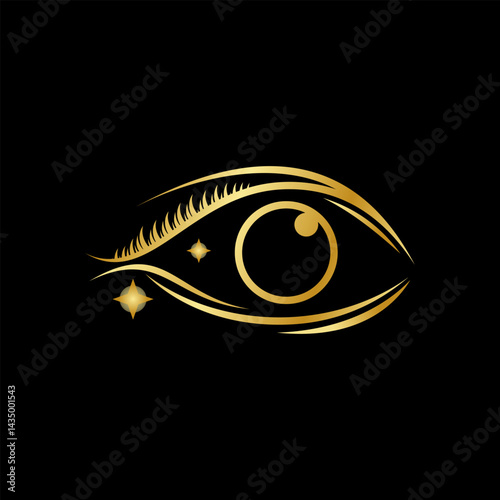 Logo design graphic concept creative premium vector stock image top sell abstract vision eye beautiful art clean star optical visual watch clinic view