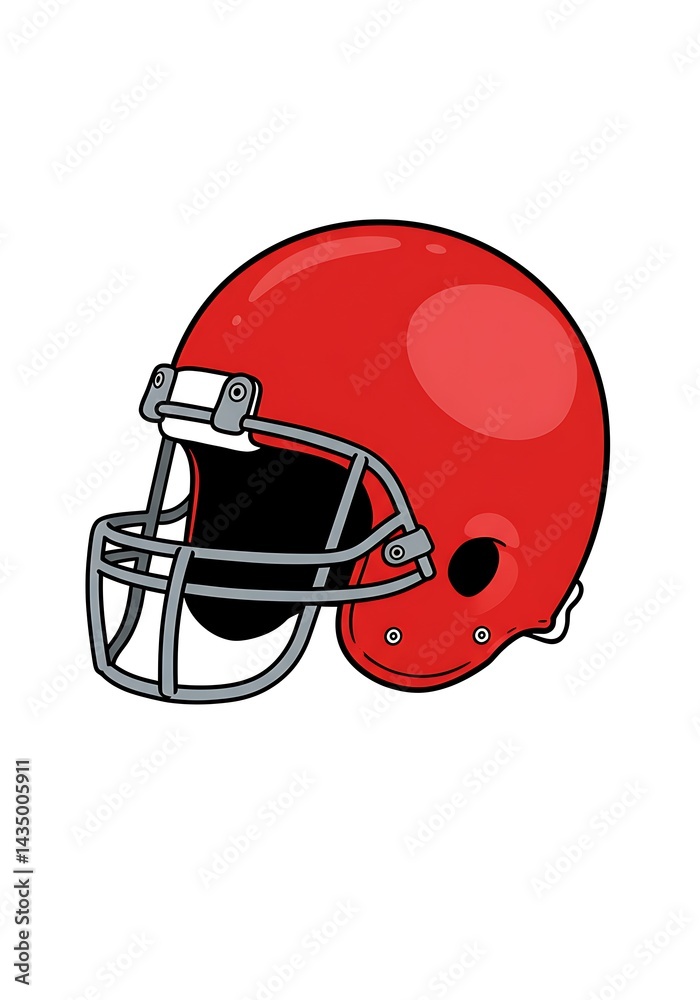 Fototapeta premium Crimson Gridiron Glory AI Generated