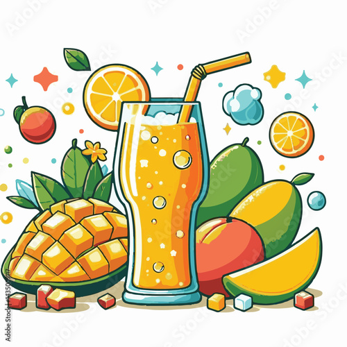 fizz, drink, beverage, fresh, mango, cocktail, orange, liquid, cold, glass, soda, juice, ice, fruit, sweet, alcohol, refreshment, food, healthy, bar, lemonade, refreshing, mint, summer, freshness, car