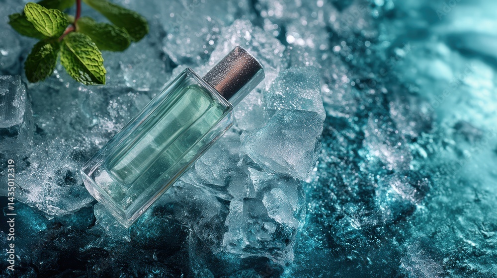 White skin care bottle with ice cubes on white background,Ice sealed skincare product,lotion,toner, skin care,Natural cosmetic products for protecting and nourishing skin of face,copy space. White skin care bottle with ice cubes on white background,Ice sealed skincare product,lotion,toner, skin care,Natural cosmetic products for protecting and nourishing skin of face,copy space.