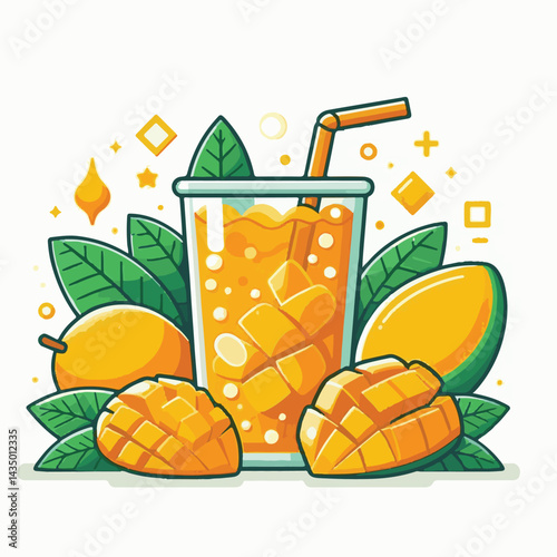 fizz, drink, beverage, fresh, mango, cocktail, orange, liquid, cold, glass, soda, juice, ice, fruit, sweet, alcohol, refreshment, food, healthy, bar, lemonade, refreshing, mint, summer, freshness, car