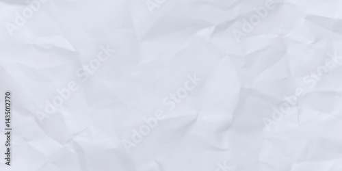 Top view and full frame of wrinkled or crumpled white stencil paper texture is used for wrinkled or crumpled white paper background texture in decorative art work.