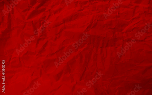 Wrinkled or crumpled red stencil paper or tissue paper after use with large copy space is used for background texture