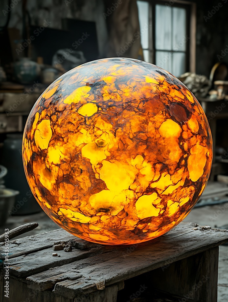Artisan sphere, workshop, glowing orb