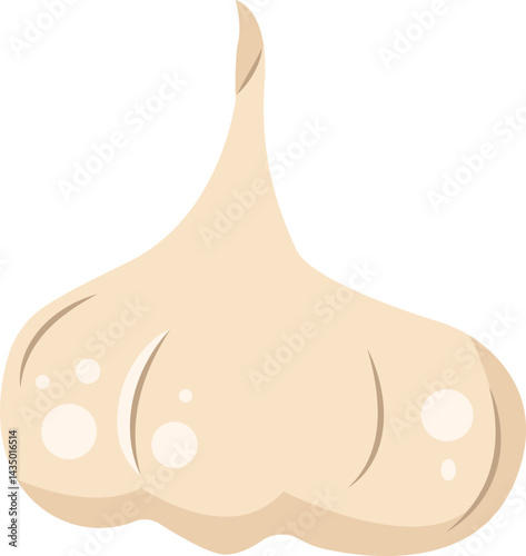 flat garlic vector ilustration
