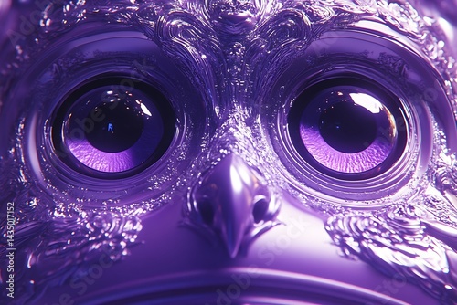 Obraz na płótnie Close-up Owl Face, Detailed Design w salonie