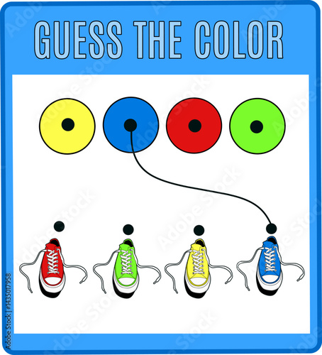 Guess the color of the shoes to train children's intelligence in choosing the right color