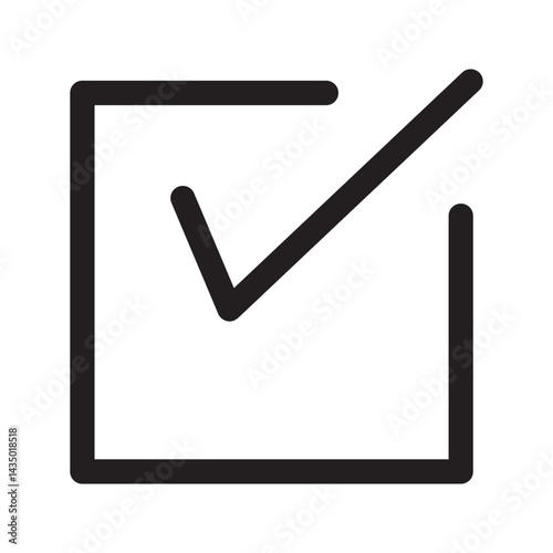 Check box icon with correct, accept checkmark icons tick box checked. Approve symbol. Check mark icon vector design. Green check mark icon. Green tick symbol. Vector check icon.