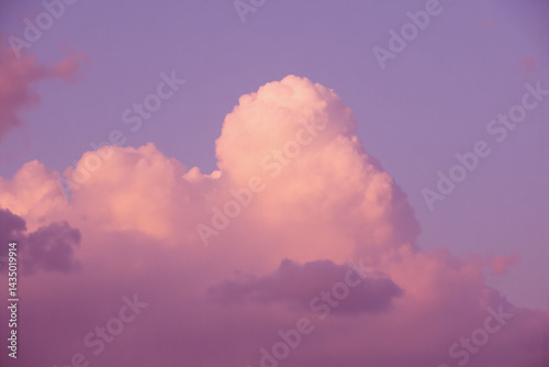 pink sky with some clouds in it