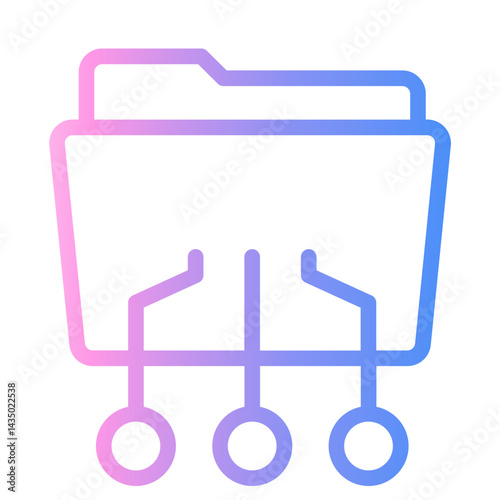folder Line Gradient Icon
