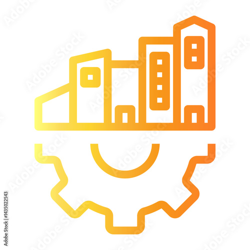 gear Line Gradient Icon