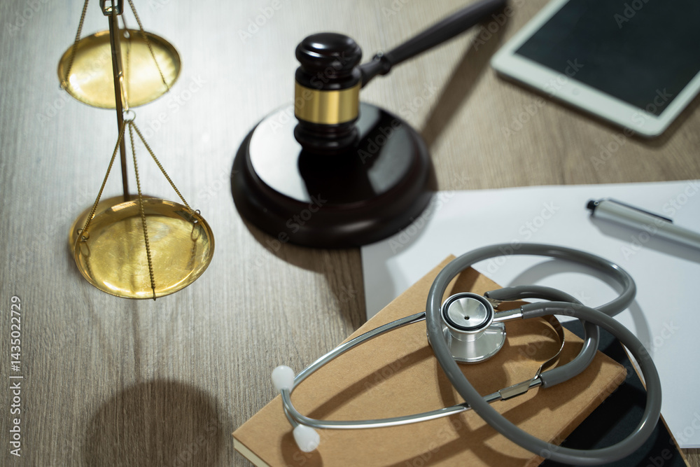 medicine law A doctor and a lawyer discussed health care, justice, and ethics in a clinic, balancing safety, rights, and responsibility.