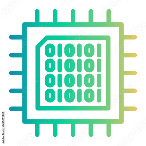 chip Line Gradient Icon