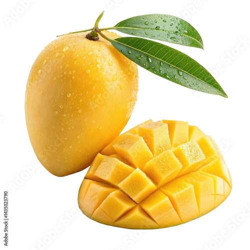 a yellow mango without leaves standing png ripe mango png tropical fruit png solo mango png transparent background image
