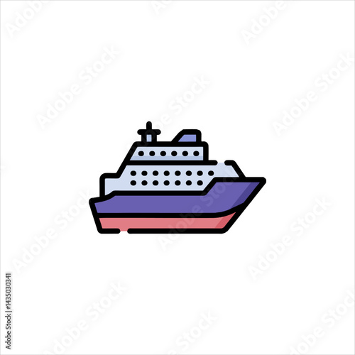 cruise ship vector illustration
