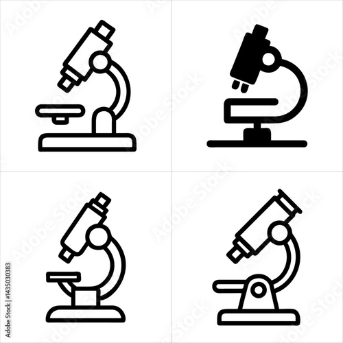 microscope icon set
