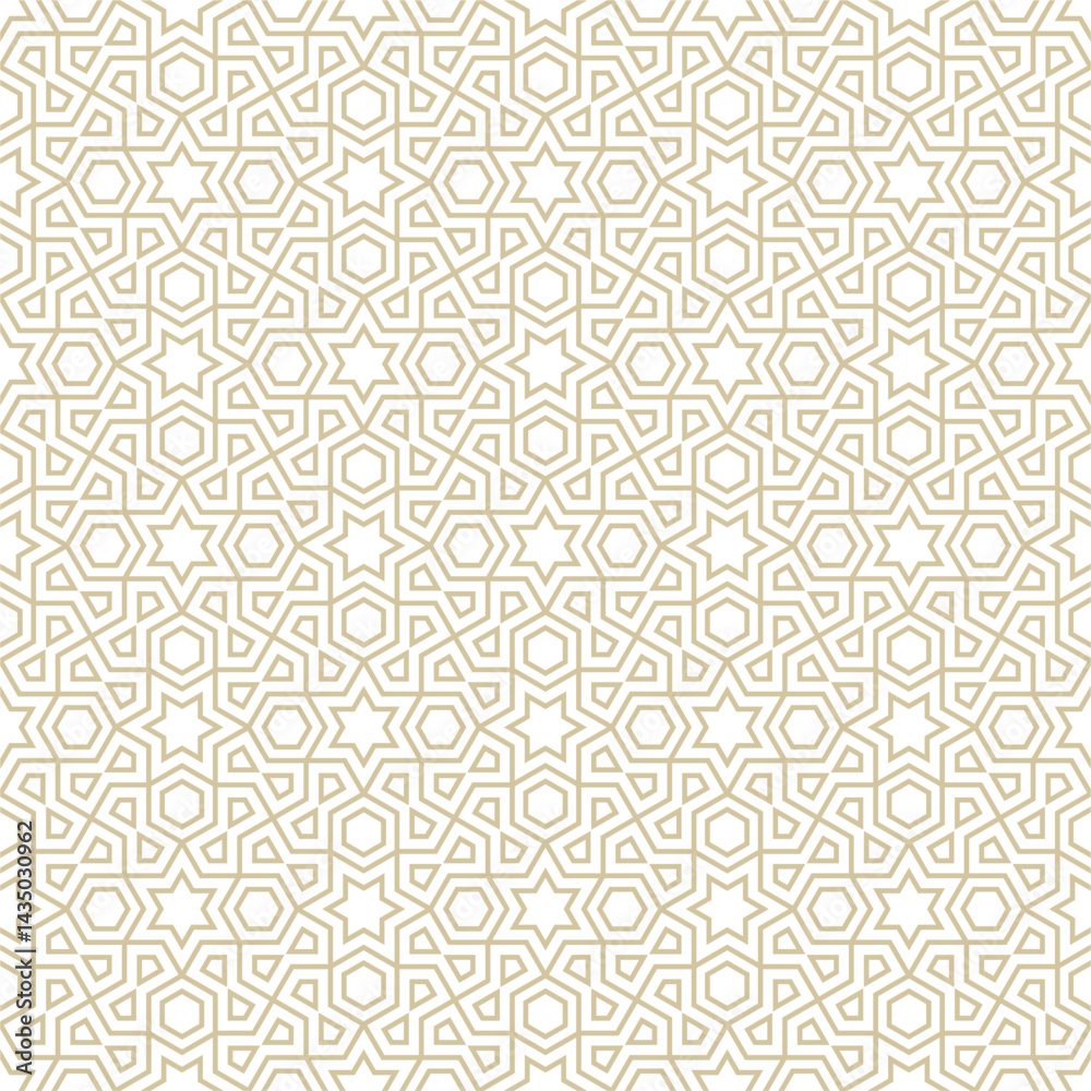 Seamless abstract geometric pattern in Islamic style