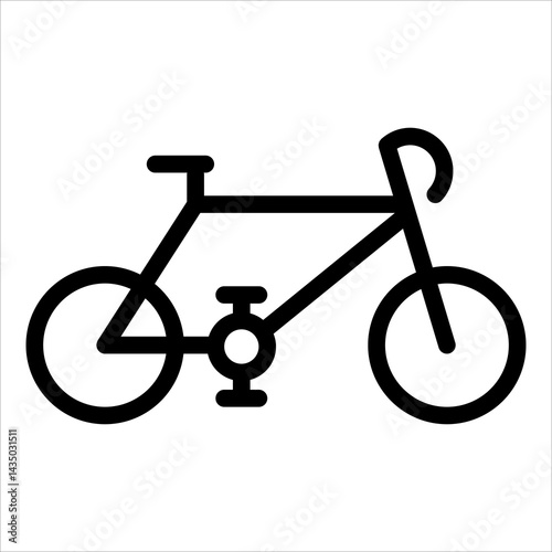 bicycle glyph icon vector illustration isolated on white background