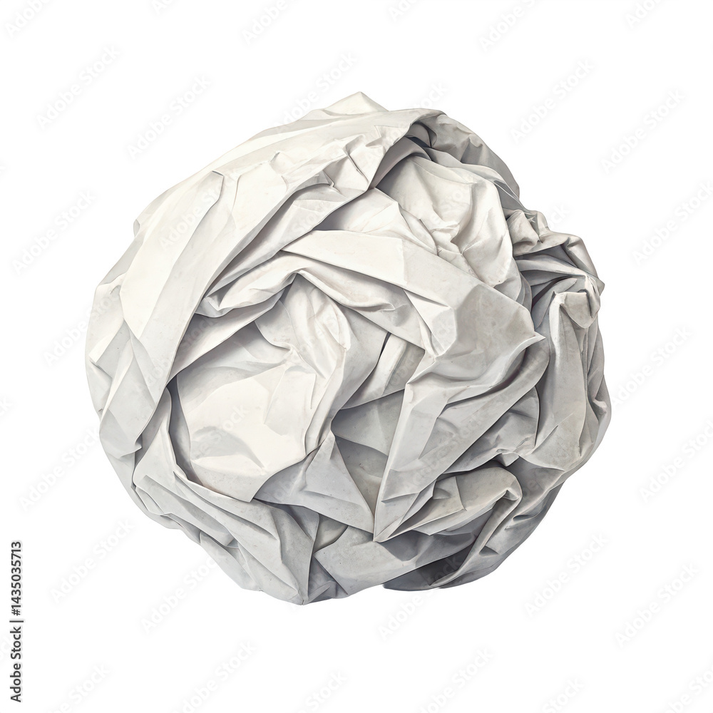 Fototapeta premium crumpled paper ball png wadded paper ball png scrunched paper png discarded paper png transparent background image