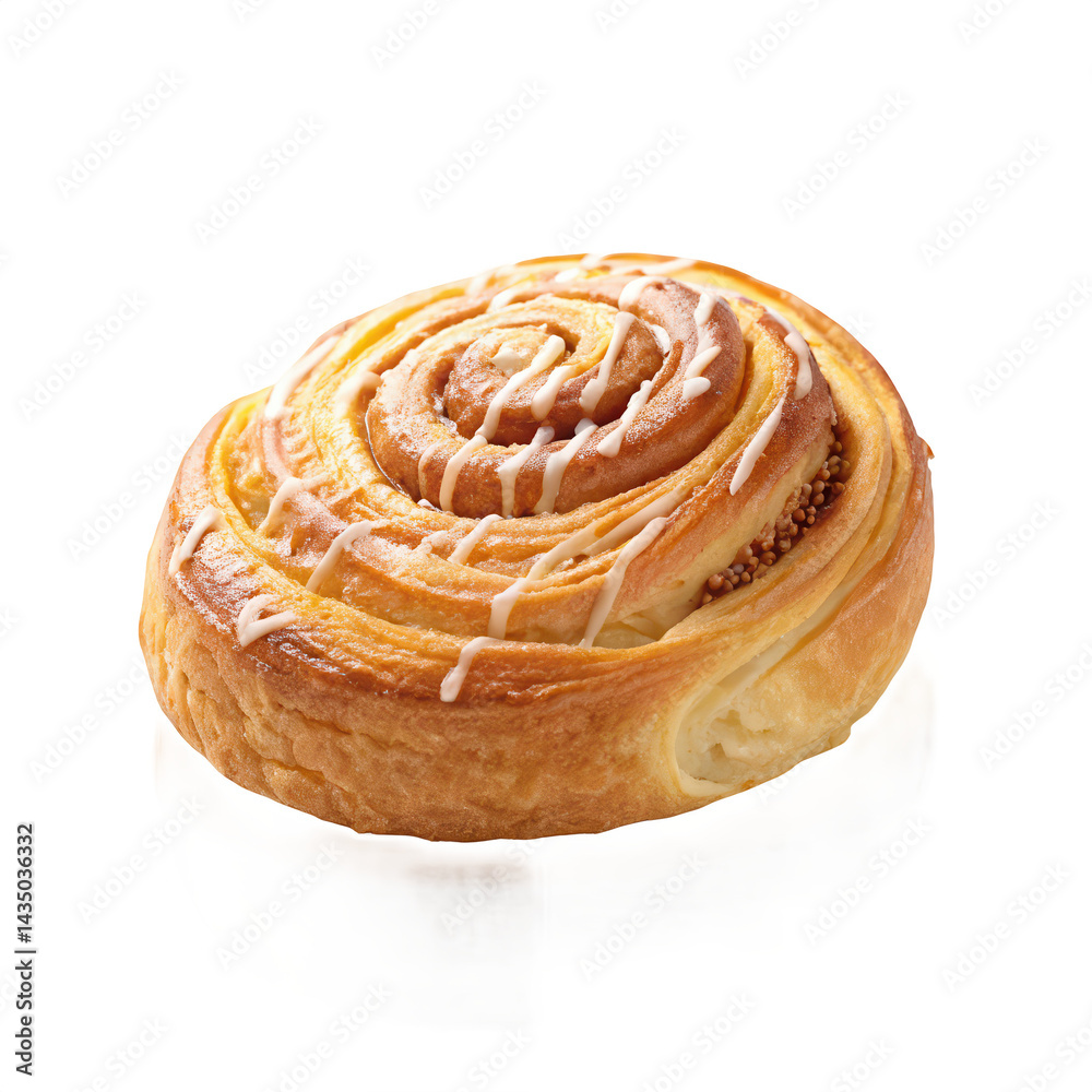 Fototapeta premium danish pastry png sweet pastry swirl png bakery Danish curl png cinnamon swirl pastry png transparent background image