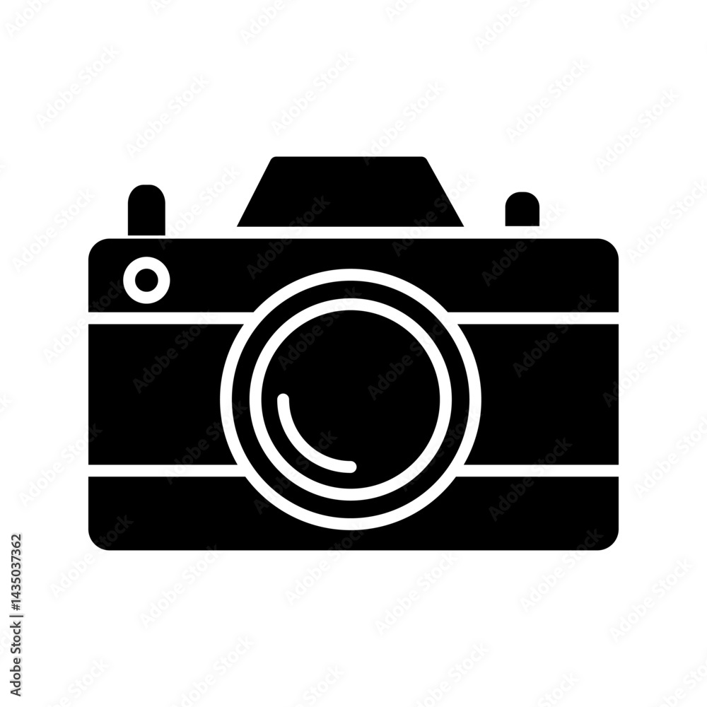 Camera icon . flat illustration of vector icon on white background Camera icon . flat illustration of vector icon on white background