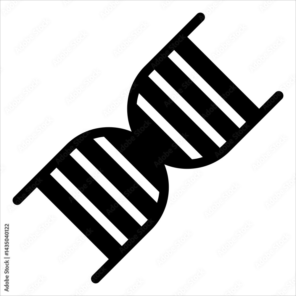 Fototapeta premium dna glyph icon vector illustration isolated on white background
