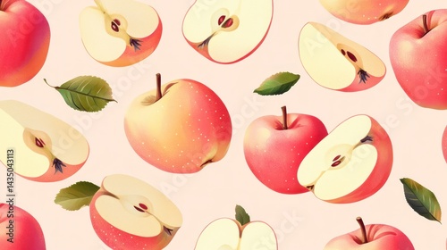 Fresh apple slices pattern (1)