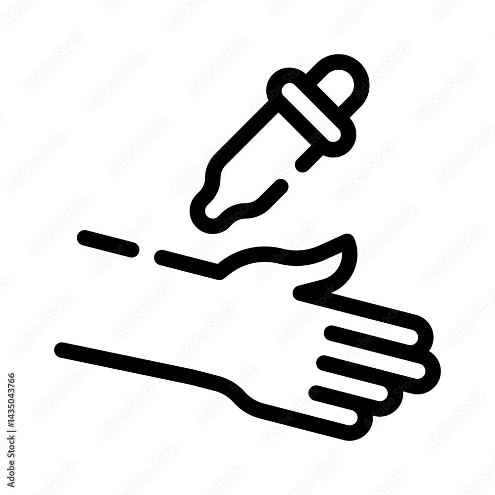 Obraz premium skin test line icon