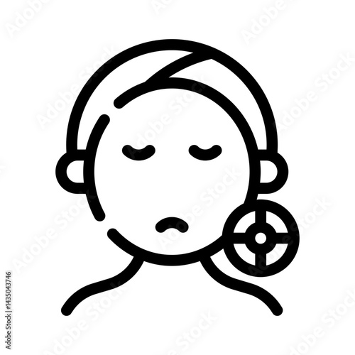 skin tone line icon